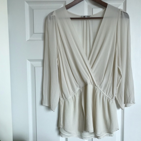 Babaton “Alexander” blouse, creamy white sz Large - Picture 1 of 4